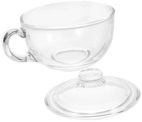PRETYZOOM 1Stk Glaskugel Glasbecher Wassergläser Kaffeebecher aus Kristall Kaffeetasse mit Deckel Kaffeetassen mit Deckel Obstschale Haushaltsbecher Trinkbecher aus Glas Lagerung Suppentasse