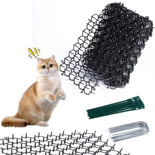 10 Pcs Espinas Anti-Gatos, Barrera para Animales con Púas, Matte Anti-Gatos con Espinas, Espinas de Protección contra Gatos para Jardín Exterior, Cuidado de Plantas, Repelente de Gatos para Jardín