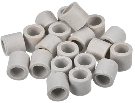 sourcing map Lot de 20 tubes isolés en céramique pour isolation thermique 9 x 13 x 13 mm