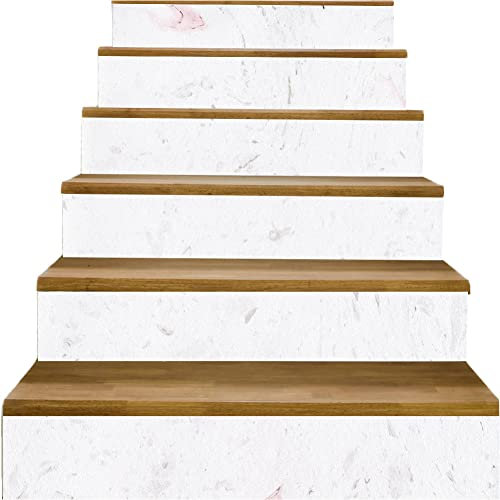 adesivi per alzate di scale, adesivi per scale 3D, Adesivi for scale autoadesivi 6 pezzi decalcomanie stacca e attacca, for gradini in legno, decalcomania artistica for interni fai da te vinile profes