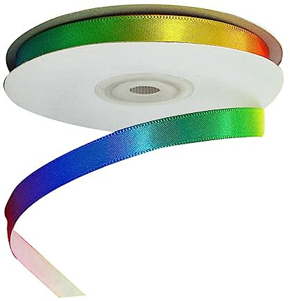 Gogogmee Bunte Geschenkbandrolle Hochwertiges Regenbogenfarben-polyesterband Geschenkverpackungsstreifen Für Geburtstagsgeschenke Blumen Kuchen Kleidung Lang Breit