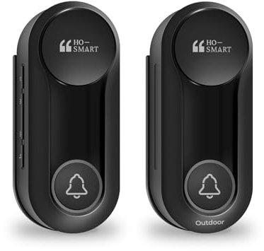 Funkklingel, Hosmart UltraBell Funk-Intercom-System, batteriebetriebenes Intercom, Vollduplex-Audio-Türklingel wasserdicht mit 38 Klingeltönen, 300M Reichweite für Zuhause, Geschäft, ältere Menschen