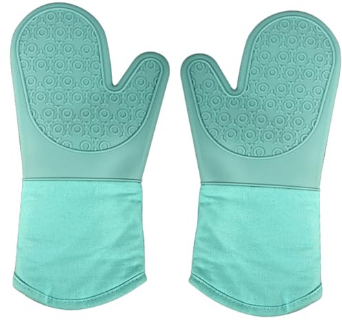 Ciieeo Scalding Slip Oven Gloves Heat Insulated Kitchen Mittens for Cooking Baking