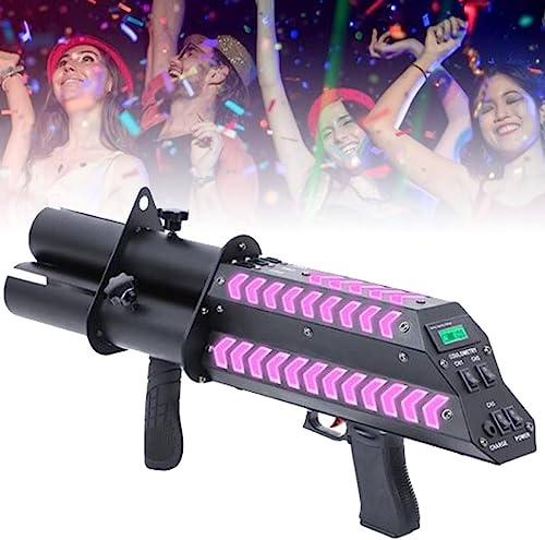 AYUE Lanzador De Confeti, CañóN PirotéCnico ElectróNico con Luces Led, CañóN PirotéCnico Ambiente Atrezzo, Distancia del Chorro 8-10 Cm, Bares, Conciertos, Bodas, Fiestas