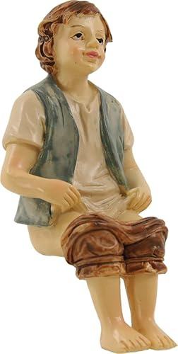 MaMeMi Krippenfigur KLOSITZER [7 cm Maßstab, handbemalt] – Originelles Krippenzubehör für Weihnachtskrippen & witziges Detail für KRIPPENLANDSCHAFTEN, ideal für Toilettenhäuschen
