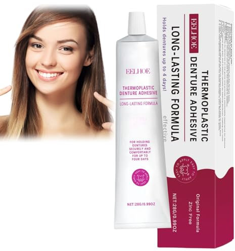 Thermoplastic Denture Adhesive,Denture Silicone Reline Kit,Dentu/re Fixation Adhesive,Dentu/re Fixing Adhe/sive,Dentur/e Adhesi/ves,Dentur/e Glue,Long-Lasting False Teeth Adhesi/ve to Improve Comfort