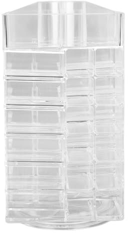 JTLB Lippenstift-Turm-Halter, Großer Lippenstift-Turm mit 53 Fächern, Organizer, Transparentes Kosmetik-Display für Lipgloss, mit Drehbarer Aufbewahrung, Ideales für