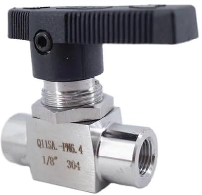 VAYEODEYU Ball Valve， 1pcs Ball Valve, 1/8 1/4 3/8 1/2 3/4 Female G Thread Stainless Steel 304 High Pressure High Temperature Ball Valve(G Thread,1/8 Inch)