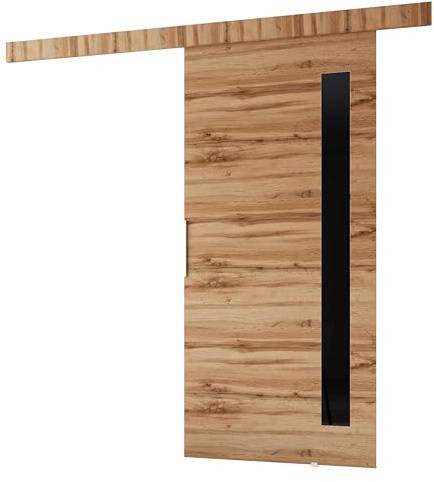 MINIO go for it - Schiebetür Komplettset CLEAN G Schiebetüren 86 cm Breit | Wandmontage, Schiebetürsystem, Zimmertüren - Wotan Eiche