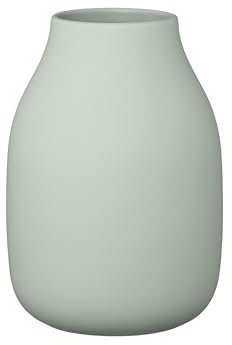 blomus Vase -COLORA- | Keramik | Desert Sage | Größe L | H 20 cm x B 14 cm x T 14 cm