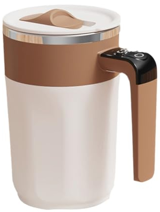 Bnnlqpsttg 400ML Tasse de Mélange Intelligente avec Affichage de la Température LED Tasse à Café en Acier Inoxydable 316 avec Agitation Magnétique Portable Mélangeur à Café Autonome Mug à Café à Auto-
