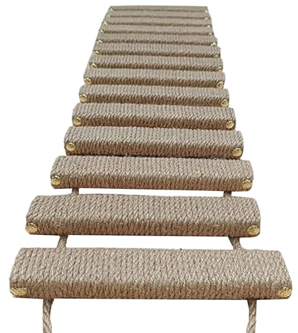 Sohodoo Escalera for Gatos, Puente de Pared, Jaula for Gatos, Cuerda de sisal, Muebles for Mascotas, Poste rascador, Juguetes for Gatitos con Hamaca(M)