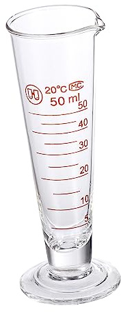 KOCKSHION Vaso Medidor De Vidrio Graduado Con Base Redonda Resistente Al Calor y Alta Visibilidad Vaso Dosificador Para Laboratorio y Cocina