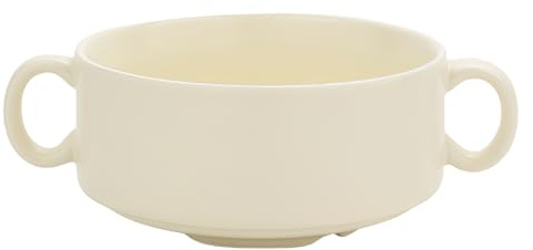 Piccola tazza da zuppa con manici, in tinta unita, 300 ml, per zuppa di cipolle, adatta al microonde e alla lavastoviglie