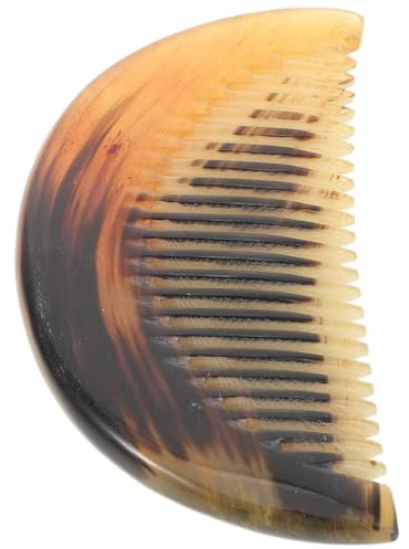 MAGICLULU Hornmassagekamm Aus Natürlichem Horn Antistatischer Kopfhaut-Gua-Sha-Kamm Für Präzise Akupunkturmassage Tragbares Haarpflege-Entwirrungswerkzeug Für Frauen Handgefertigtes Styling-Zubehör