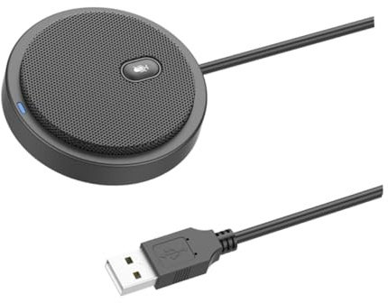SHINEOFI Microfono a Condensatore Supporto e Cavo, Antivento e Filtro Pop, Materiale Plastica e Metallo, per Telefono e Computer Desktop, Regalo per Amici e Famiglia