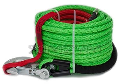 Línea de cabrestante Multicolor de 10 mm * 30 m, Cuerda de Remolque, Cuerda de Fibra sintética de polímero, Cuerda de Plasma for tracción de vehículos Todoterreno(Grass Green,10mm x 30M)