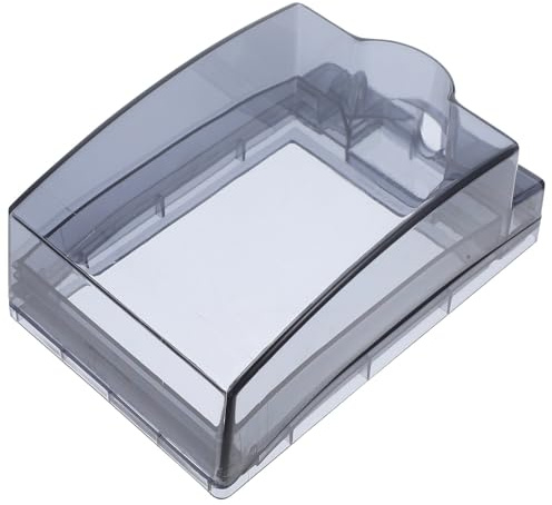 DIYEAH Cubierta de Enchufe Autoadhesiva de Plástico Transparente para Enchufes de Pared, Protección contra Salpicaduras y Fugas, Apta para Baños y Exteriores, Color Negro