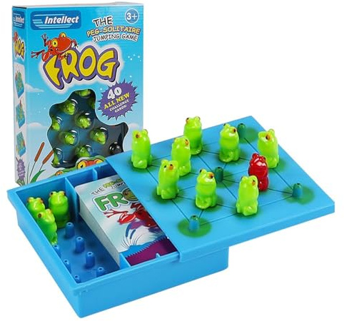 Frog Hopper Game - Activity Puzzle, Mental Training Challenge | Problem Solving Exercise | Juvenile Entertainment Equipment, Coordination Unit for Kindergarten Preschool Home Indoor Fun