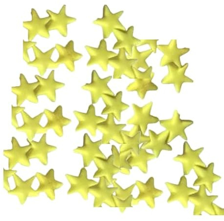 120 Beautiful Edible Sugar Fondant Stars; Approx. 1cm; Choose Color; Baby Shower, Kids Character, Birthday, Wedding, Christmas Etc Cake Cupcake Topper/Decorations/Sprinkles (Lemon)