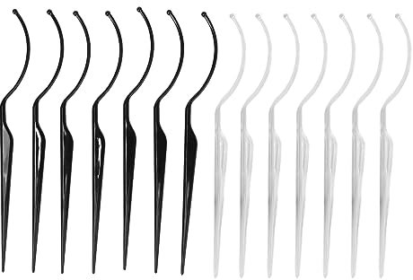False Eyelashes Display Stick, 14PCS False Eyelash Applicator Tool Washable False Eyelash Extension Holder Supplies Reusable Display Stick for False Eyelashes