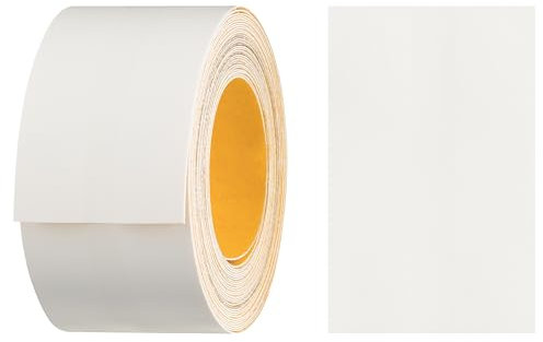 haggiy Melaminkanten-Band selbstklebend 40mm x 5m I Kantenband I Möbelkantenband I Sicherer Halt ohne Bügeln I Kantenumleimer I Furnier für Regalbretter/Holzplatten (Weiß)