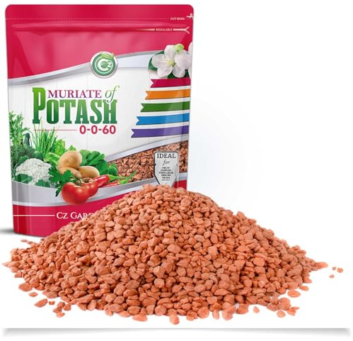Muriate of Potash 0-0-60 Fertilizer Made in USA - MOP Potassium Plant Food for Indoor/Outdoor Plants, Flower Gardens, Fruit and Vegetable Gardens, Holistic Herbs, Trees and Green Lawns!