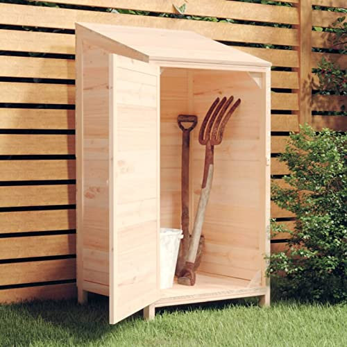Homgoday Casetta da giardino, in legno, con tetto spiovente, per giardino, terrazza, balcone, 55 x 52 x 112 cm, in legno massello