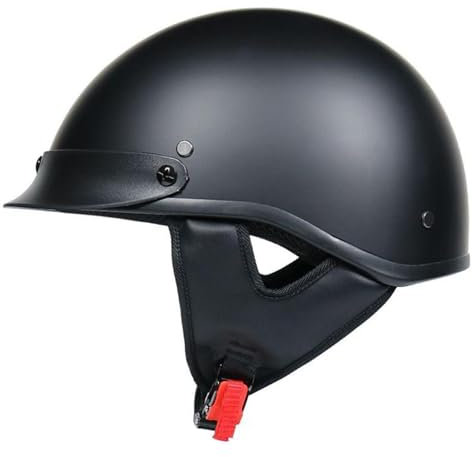 NIKSHI Motorrad Halbhelme Gehirn Kappe Halbschale Jet Helm Scooter Helm Retro Helme Motorrad Halbhelm Männer und Frauen Erwachsene für Cruiser Chopper Biker Moped ECE Zulassung,#2-XL(59-60CM)