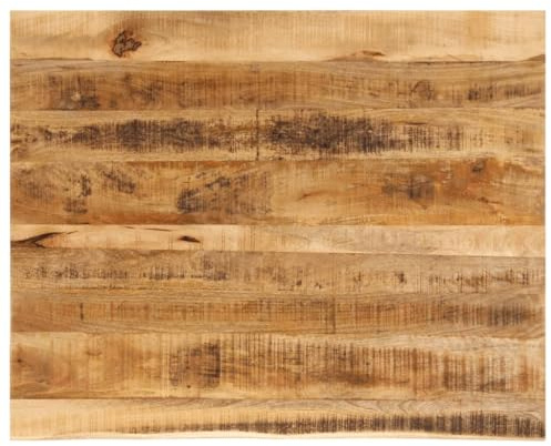 vidaXL Tischplatte 100x80x2,5 cm Baumkante Massivholz Raues Mangoholz