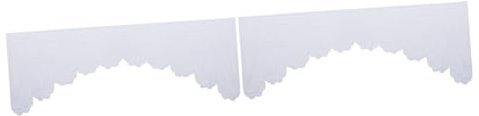 STOBAZA 2St Küchenstufe Vorhang lichtdurchlässig Vorhänge Window Curtain Window Shades vorhangband vorhange gardinen-querbehang Fensterbehang Fensterebene Stufenvorhang für die Küche Weiß