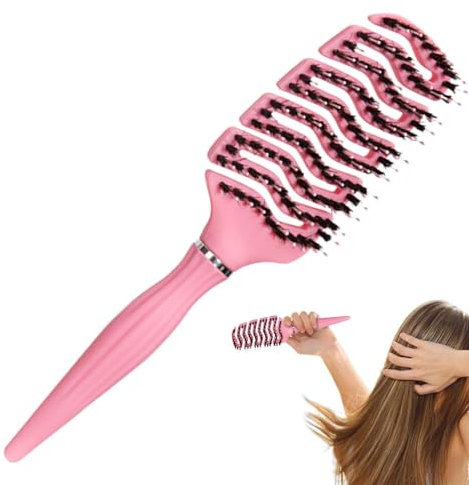 Spazzola Per Cotonare Con Setole - Spazzola Per Styling Con Setole Di Cinghiale, Pettine Di Precisione Per Acconciare I Capelli | Spazzola Flessibile Per Cotonare I Capelli, Spazzola Per Capelli Con S