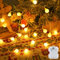 Gcstnn Catena luminosa a batteria, per esterni, 6 m, 40 LED, luce bianca calda, con timer da 6 ore, IP65, impermeabile, per camera da letto, balcone, cameretta dei bambini, decorazione natalizia