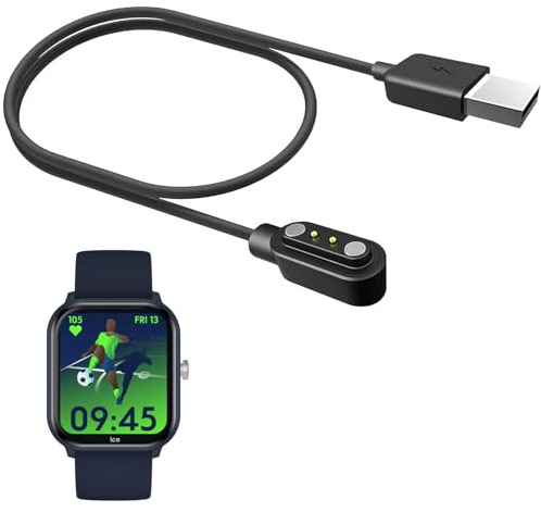 MBROS Compatible Pour Cable USB Compatible Pour Smartwatch ICE-WATCH Montre Connectée enfant ICE smart junior 2.0 1,75 Pouces (Noir)