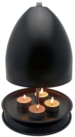Calentador de Velas de té: luz y Calor rápido, Estufa y Horno de Velas de té de Metal | Horno de Velas Grande y Soporte Calefactor para Habitaciones Resistentes, oficinas, Salas de Estar y dormi