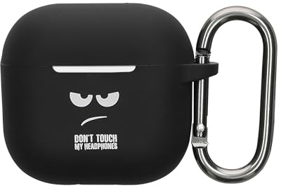 kwmobile Custodia per Apple Airpods 4 Cover - Protezione Resistente per Auricolari Wireless - in Silicone Antigraffio - Don't touch my Headphones