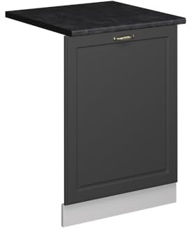 Vicco Façade de Lave-Vaisselle Fame-Line, Anthracite-Or, 60cm, PT Anthracite, à Combiner avec d'autres modules de la série Fame-Line