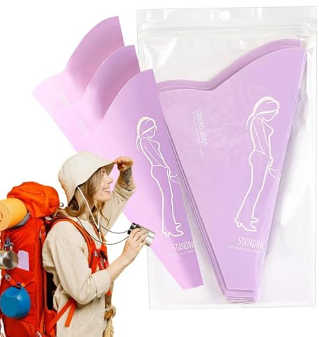 Weiblicher Urintrichter – Faltbarer Urinbecher Set von 10 – Papier weibliches Uriniergerät Damen Harnkegel Becher für Reisen Camping