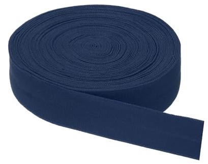 PATIKIL Einfach, gefaltetes Schrägband, 20 mm breit, Baumwoll-Schrägband, Saum für Heimwerker, Handwerk, Kleidung, Nähen, Nähen, Paspeln, Quilten, Dunkelblau