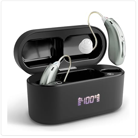 Hearing Amplifier Clarity Pro for Adults | Bluetooth Micro RIC Rechargeable Ear Device for Enhanced Sound Clarity TV Listening Support