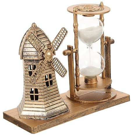 CIYODO Sablier Rétro Décoration de Table Nautique Ornement Artisanal Créatif pour Bureau et Salon Horloge de Sable Vintage Taille Compacte Décoration Marine