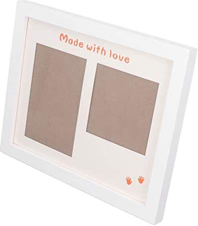 Akozon Baby Handprint Footprint Maker Kit - Black Ink Imprint Set with Photo Frame | Kit de nouveau-né pour Empreintes de Mains et Empreintes de Pas | Comprend du Ruban Adhésif Double Face