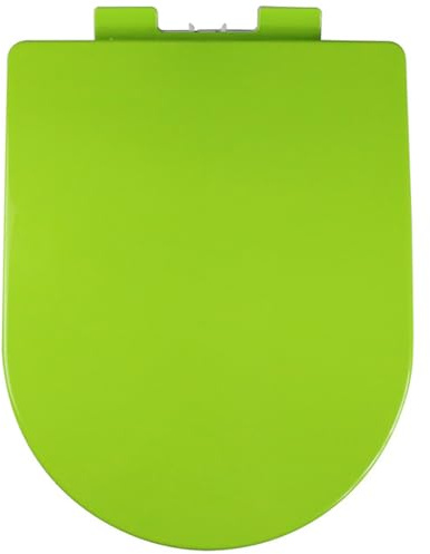 Dazzluxe Sièges De Toilette Universels en Forme De D, Abattant WC Silencieux sans Claquement avec Couvercle De Toilette À Fermeture Lente, Facile À Assembler, Siège De Toilette en PP Coloré,Vert