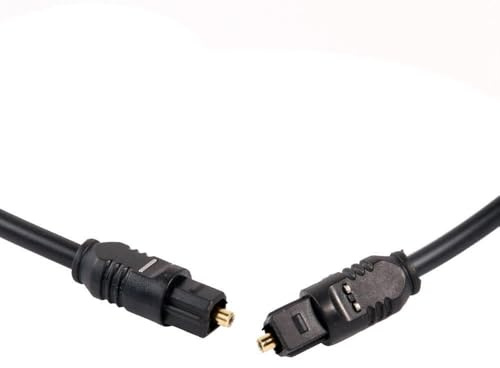 Conwork 2-Pack 10FT/3M Fiber Optic TOSLink Digital Audio Cable Male to Male Lightweight and Flexible Compatible with S/PDIF, ADAT's, Dolby Digital -Slim 4.0mm OD
