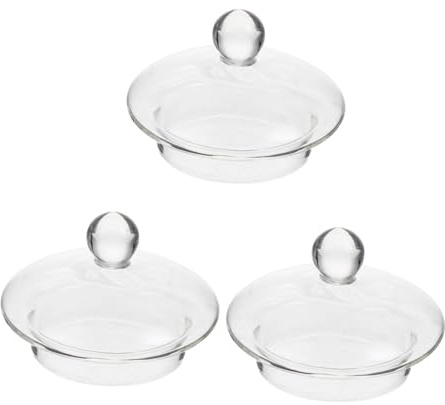 IMIKEYA 3 Tapas para Filtraciones de Té de Vidrio para Tetera de 600Ml, Accesorio Práctico Fácil de Instalar y Desmontar, Adecuado para Casa y Fiesta
