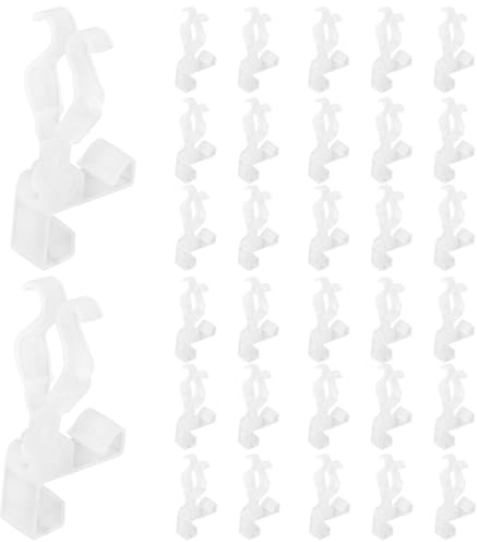 Fukaisu 30pcs Multipurpose C7 C9 Gutter Light Clips, Christmas Light Hooks Clips for Outside Roof Fence Railing Mantel Christmas Tree No Tools Required