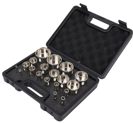 Jelquix Ensemble de Forets Diamantés, Kit de Scie Cloche pour une Coupe Précise à Sec et Humide des Carreaux de Porcelaine, Céramique, Marbre, Granit, Verre et Plâtre