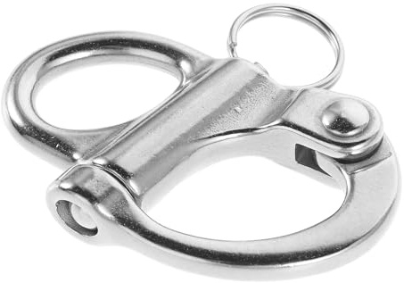 Ciieeo Manille à Ressort Fixe en Acier Inoxydable 316, 69 Mm, Manille Marine Autobloquante pour Gréement de Voilier, Équipement Nautique Marine, Accessoire de Fixation pour Bateau
