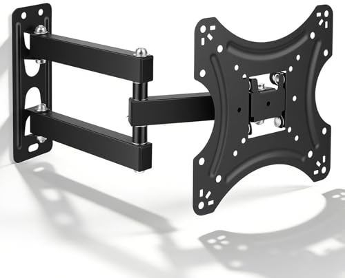 TV-väggfäste vridbar, TV-hållare väggvridbar, TV-hållare, TV-väggfäste för 17–42 tums TV upp till 22 kg, max. VESA 200 x 200 mm