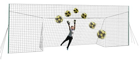 Open Goaaal Soccer Goals & Soccer Backstop Net with Rebounder - All-in-One Backyard Net, Large Size - Sports & Outdoors Soccer Goal for Volley, Passing, Solo Training - Outdoor Kids Play Equipment